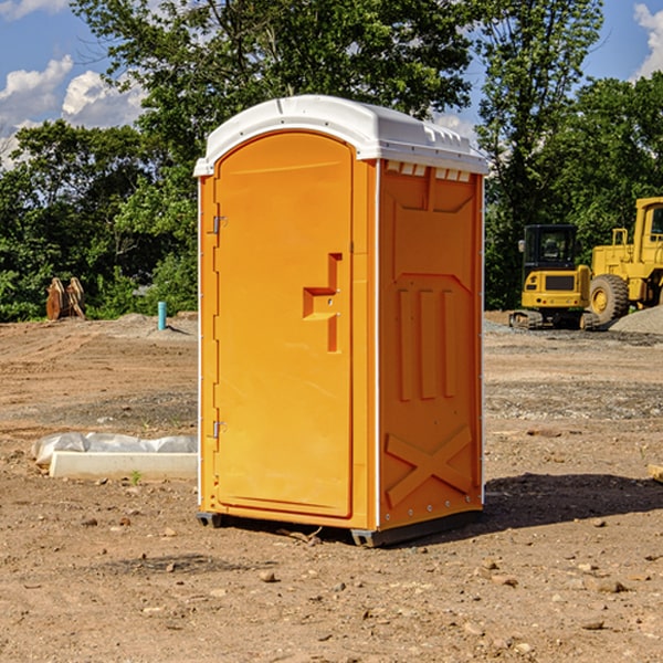 how often are the porta potties cleaned and serviced during a rental period in Randall Iowa